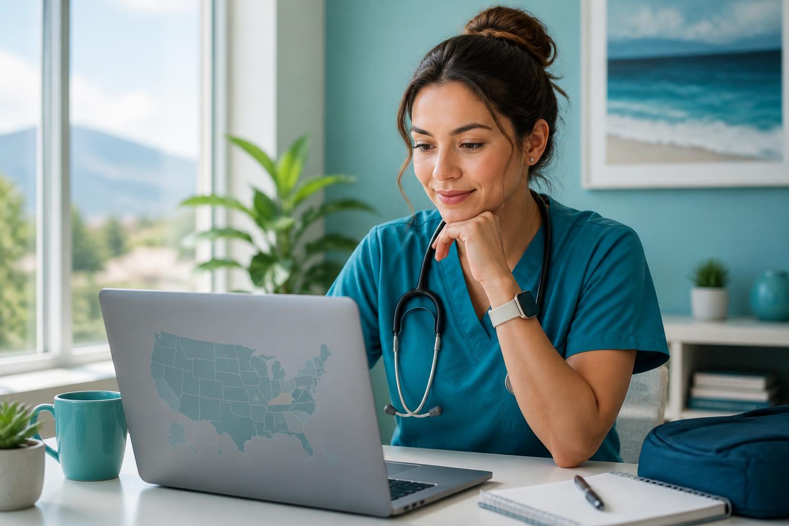 Healthcare Professional on laptop